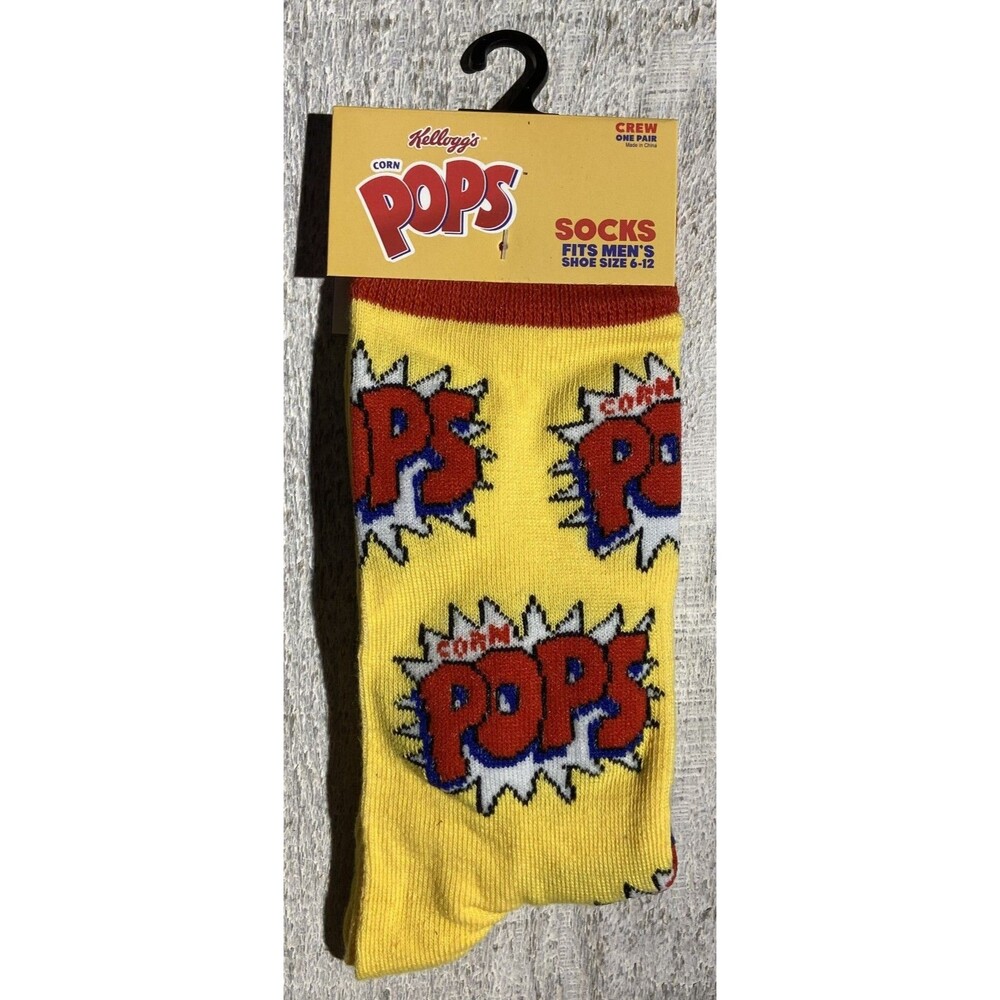 Kellog's Corn Pops Print Novelty Crew Socks - Men’s Size 6-12 - D026